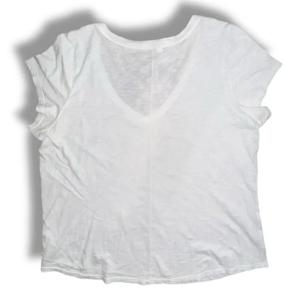 SPANX Pima Cotton V-Neck Tee - White 2X - Picture 6 of 10